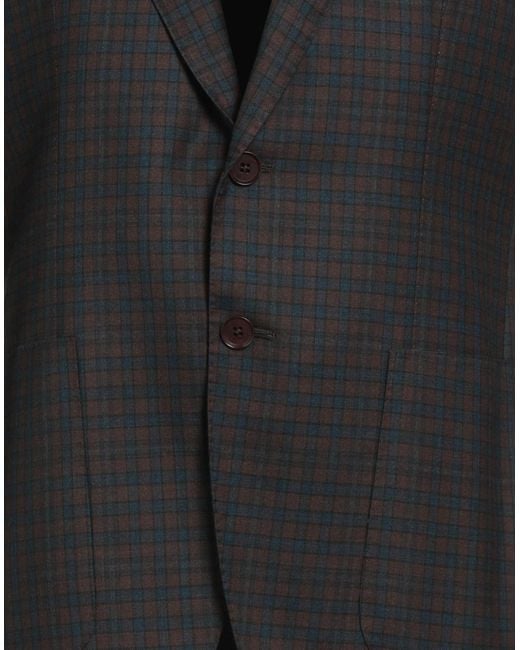 Isaia Black Blazer Wool for men