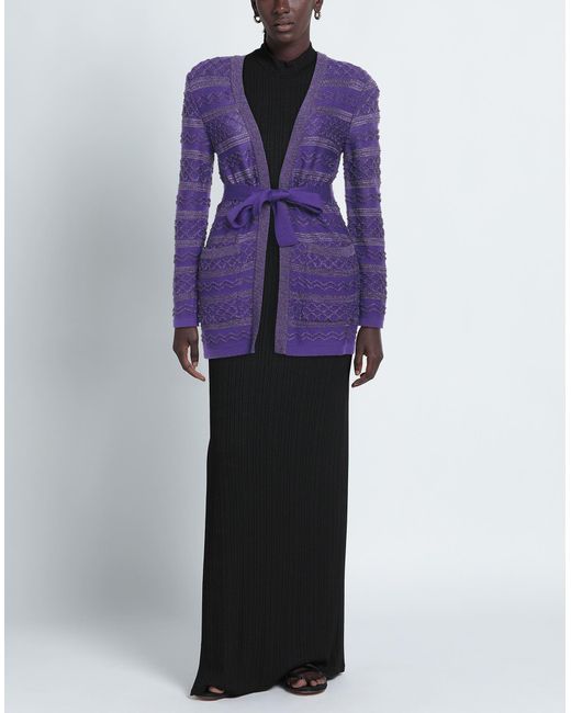 Missoni Purple Cardigan Wool, Viscose, Polyamide