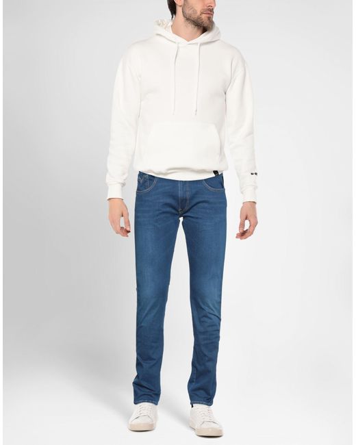 Replay Blue Denim Trousers for men