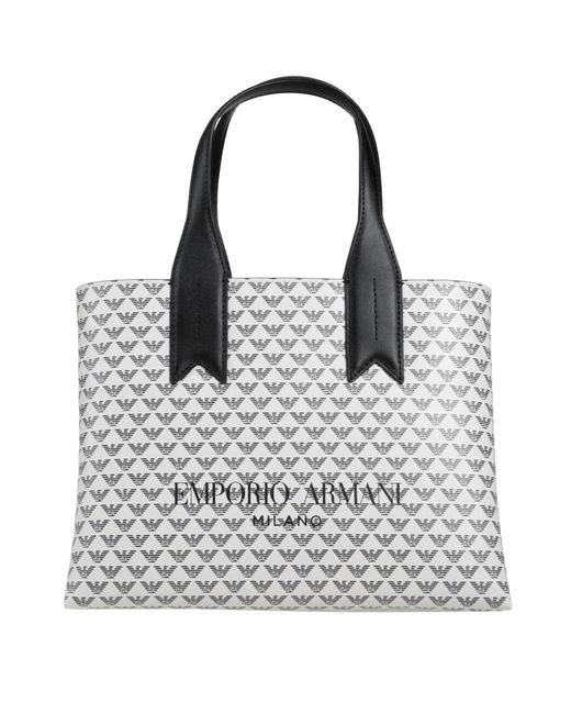 Emporio Armani Leather Handbag in White | Lyst
