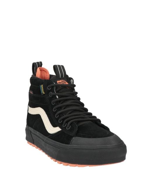 Vans Black Sneakers Leather, Textile Fibers