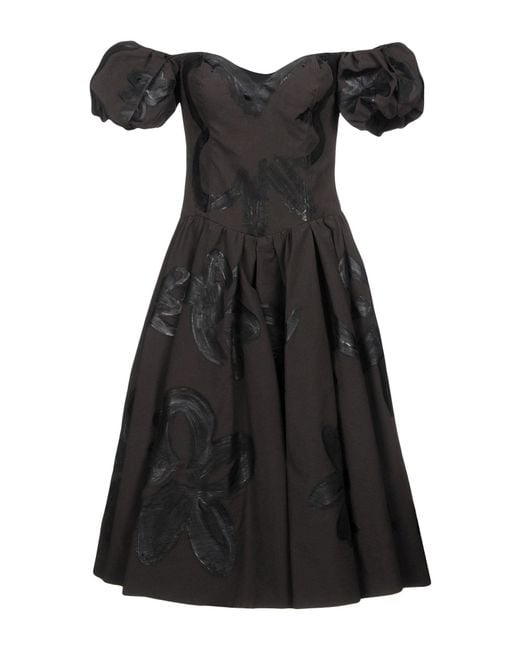 Moschino Black Midi Dress Cotton, Polyamide, Viscose
