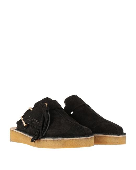 Clarks Black Mules & Clogs Leather