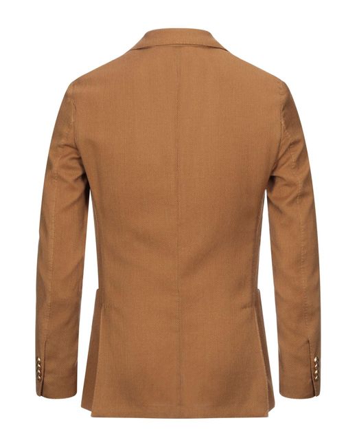Lardini Brown Blazer Wool, Silk for men