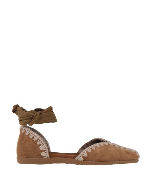 Mou Brown Ballet Flats