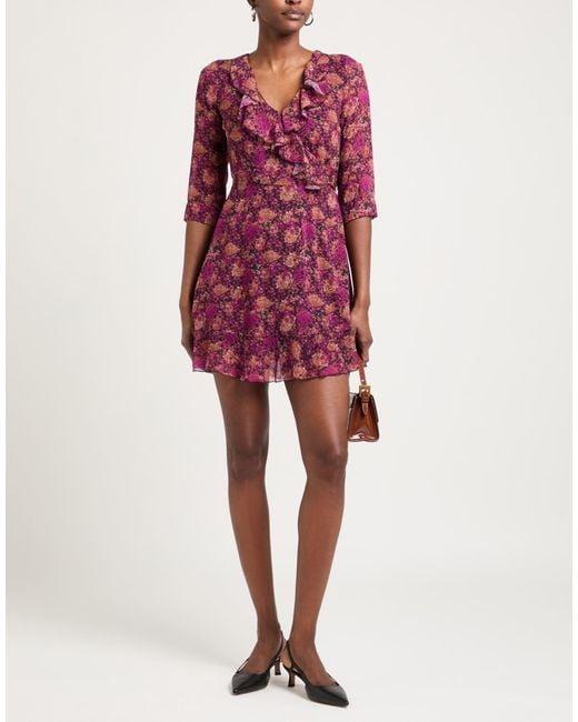 Patrizia Pepe Red Mauve Mini Dress Polyester