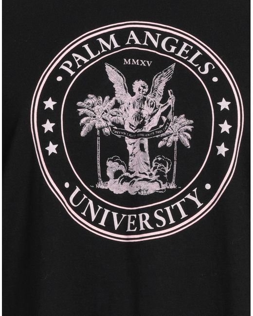 Camiseta College Loose con logo estampado Palm Angels de color Black
