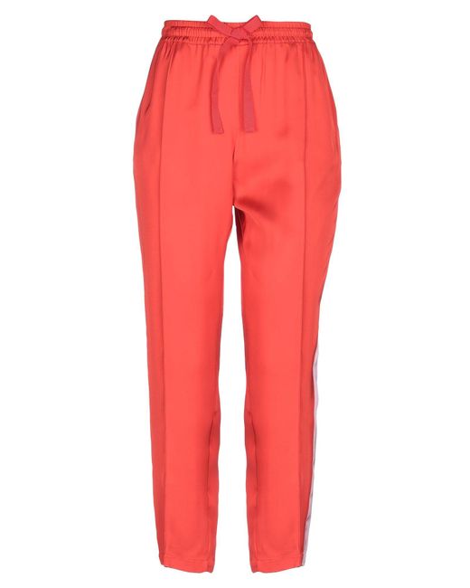 Semicouture Red Pants Viscose