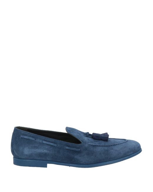 Lo.white Blue Lo. Loafers Leather for men