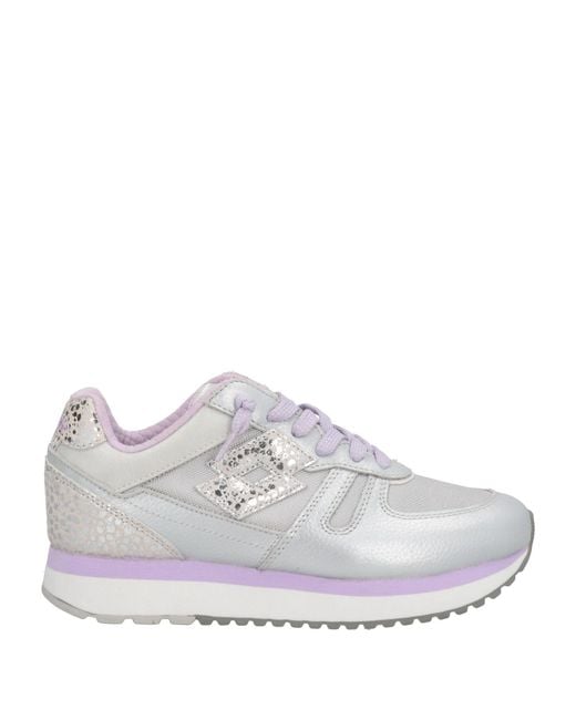 Lotto Leggenda White Sneakers Leather, Textile Fibers