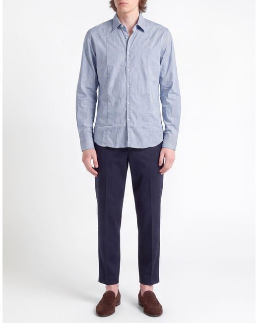 Bagutta Blue Shirt Cotton, Polyamide, Elastane for men