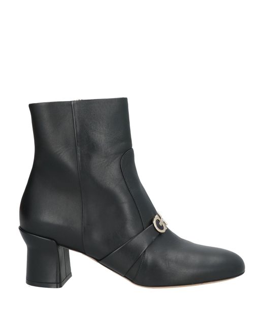Ferragamo Black Ankle Boots Leather