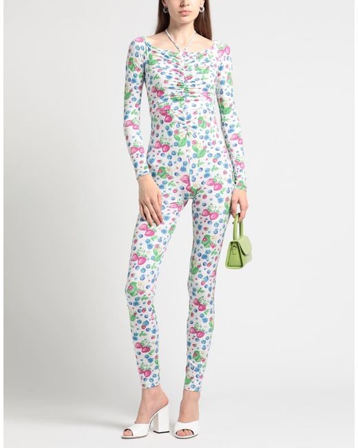 MSGM Blue Jumpsuit Polyamide, Elastane