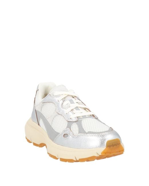 Timberland White Sneakers Leather, Textile Fibers