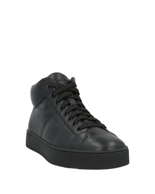 Santoni Black Trainers for men