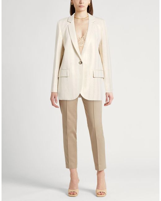 Peserico Natural Easy Platinum Blazer Cotton, Linen