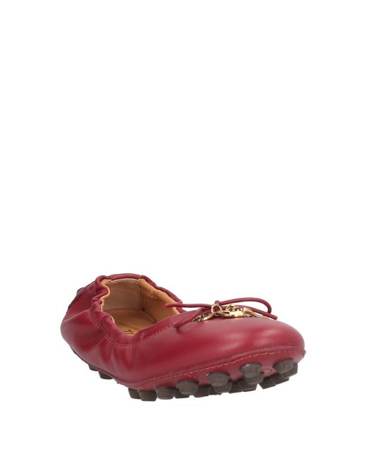 Tod's Red Ballet Flats