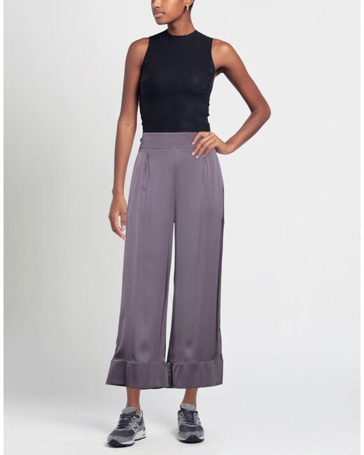 ALESSIA SANTI Purple Lilac Pants Viscose, Elastane