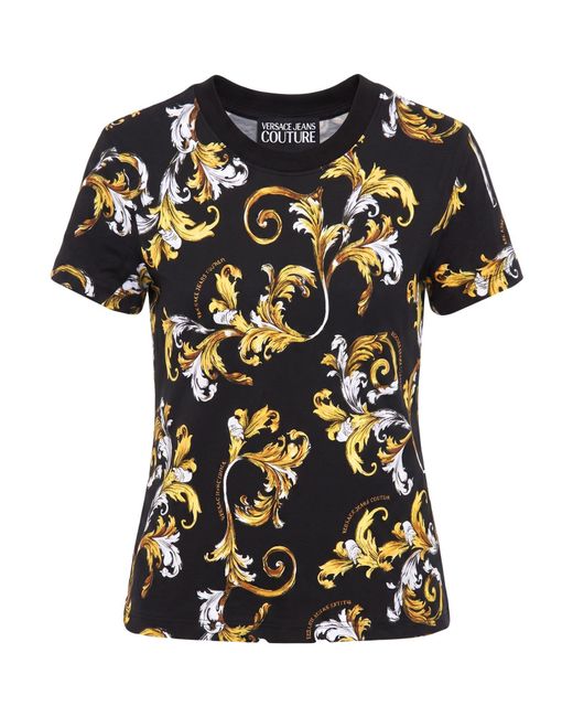 Versace Jeans Couture Black T-Shirt Cotton