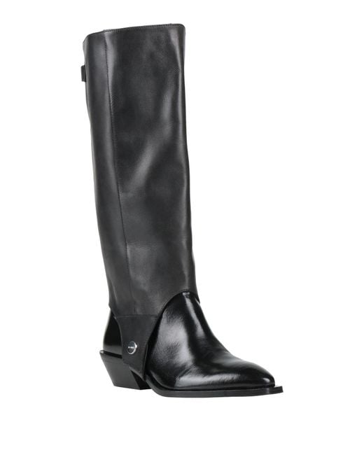 Alohas Black Boot Leather