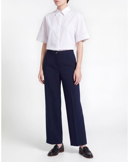 Elena Miro Blue Pants Polyester, Elastane