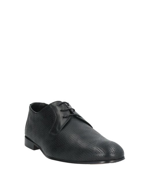 Baldinini Gray Lace-Up Shoes Leather for men