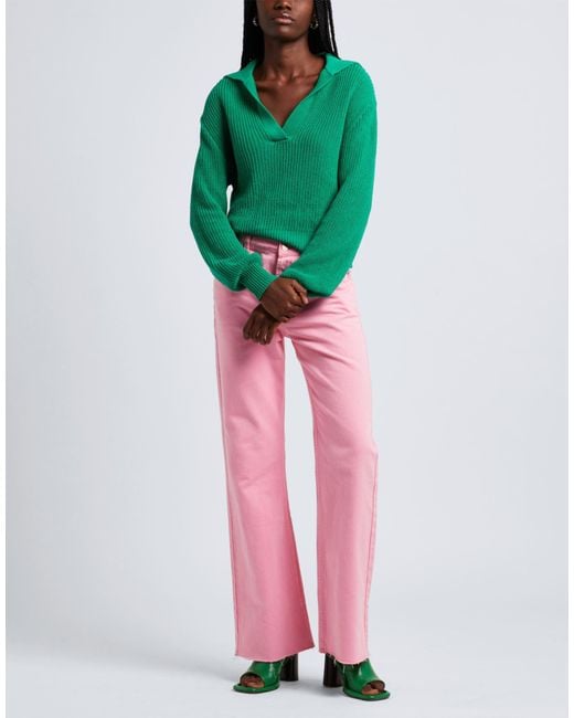 8 by YOOX Pink Denim Trousers