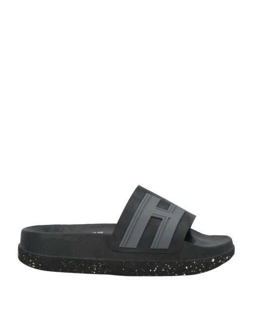 Hogan Black 3R Sandals Rubber