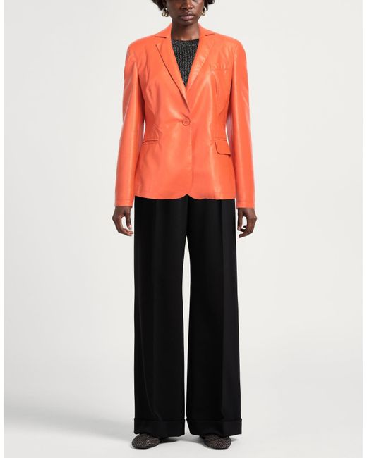 Hanita Orange Blazer Polyester, Elastane
