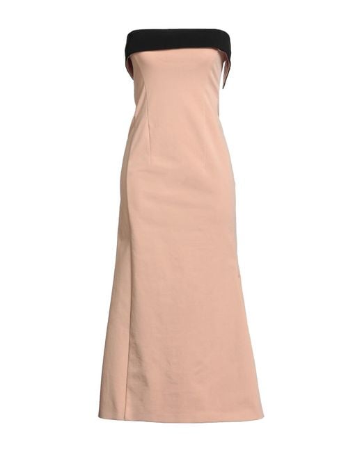 Philosophy Di Lorenzo Serafini Pink Midi Dress Cotton, Elastane