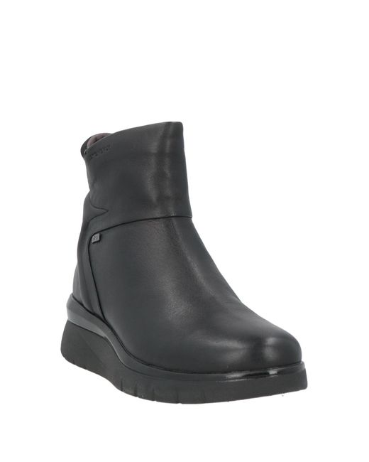 Stonefly Black Ankle Boots Leather, Textile Fibers