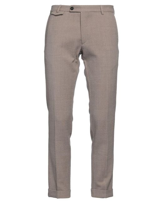 Messagerie Gray Pants Virgin Wool, Cotton for men