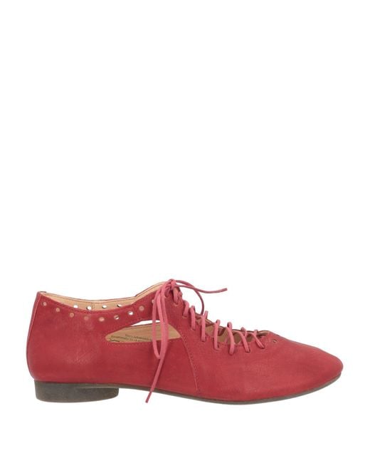 Think! Red Lace-Up Shoes Leather for men