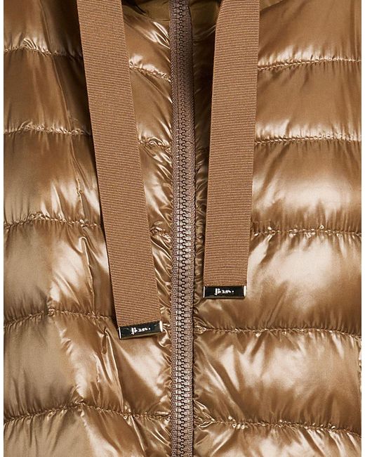Herno Brown Camel Puffer Polyamide