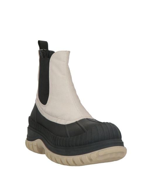 Ganni Black Ankle Boots Rubber, Textile Fibers