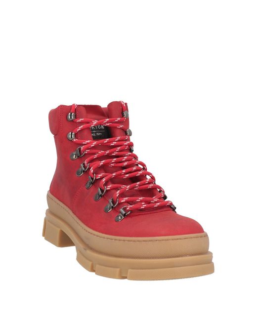 Stokton Red Ankle Boots for men