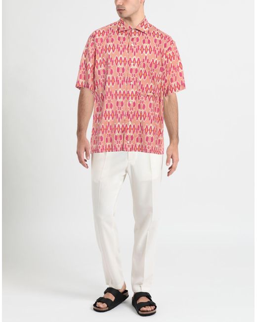 Camicia di Tintoria Mattei 954 in Pink da Uomo