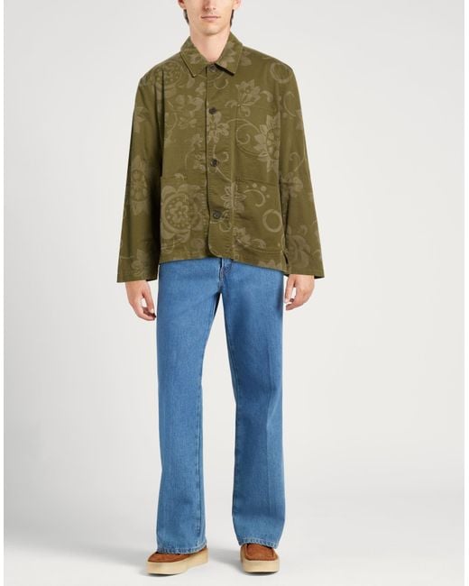 YMC Green Military Jacket Cotton, Elastane for men