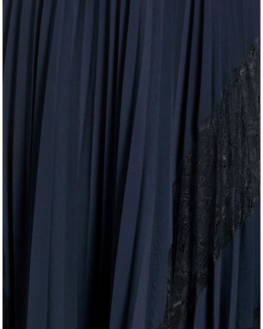 Clips Blue Midnight Midi Skirt Polyester, Elastane