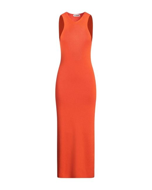 Jil Sander Red Midi Dress
