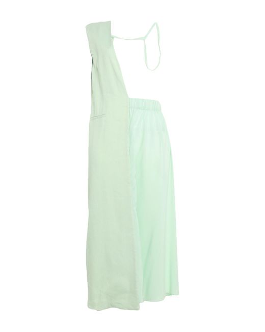 Liviana Conti Green Light Midi Dress Linen, Viscose, Elastane