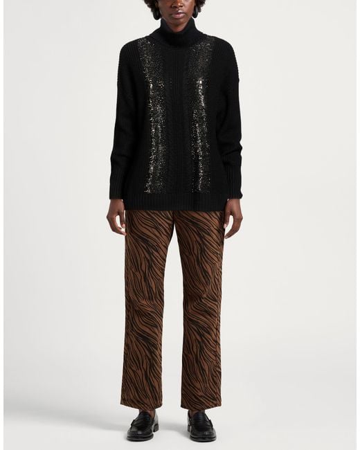 Max Mara Black Turtleneck Virgin Wool