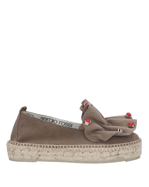 SERGIO ROSSI x MANEBÍ Brown Espadrilles
