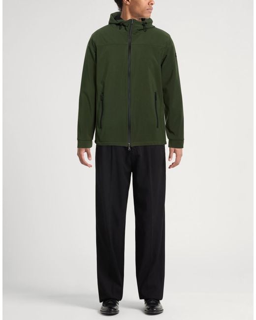 Paul & Shark Green Military Jacket Polyester, Elastane for men