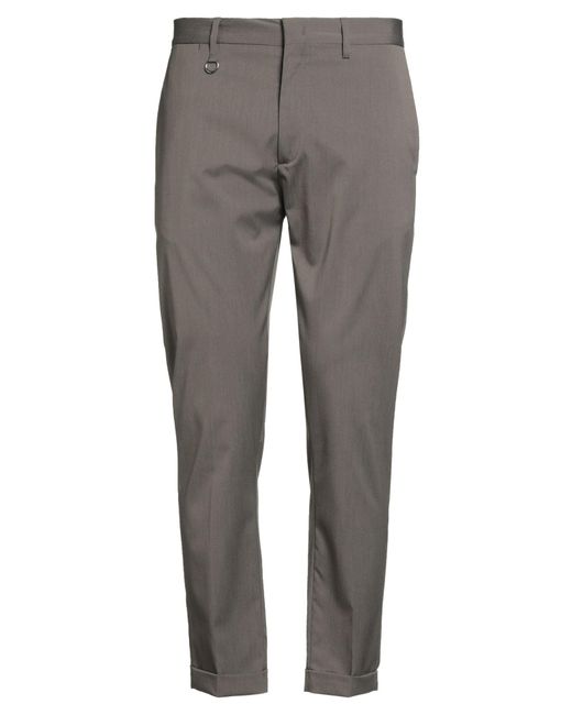 GOLDEN CRAFT 1957 Gray Khaki Pants Polyester, Viscose, Elastane for men