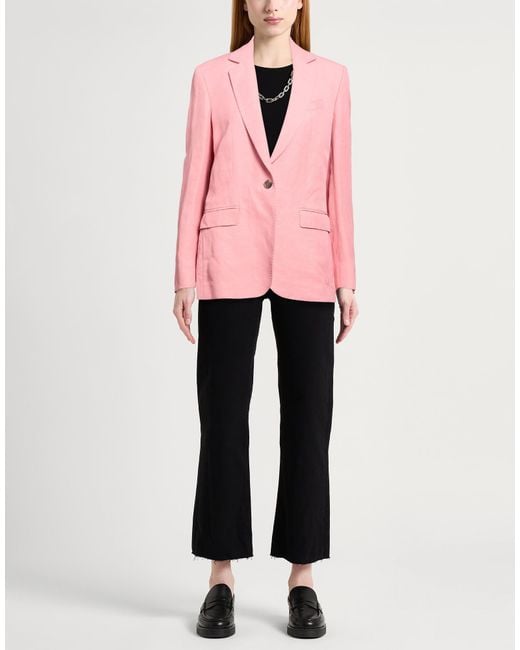 Alberto Biani Pink Blazer Viscose, Linen