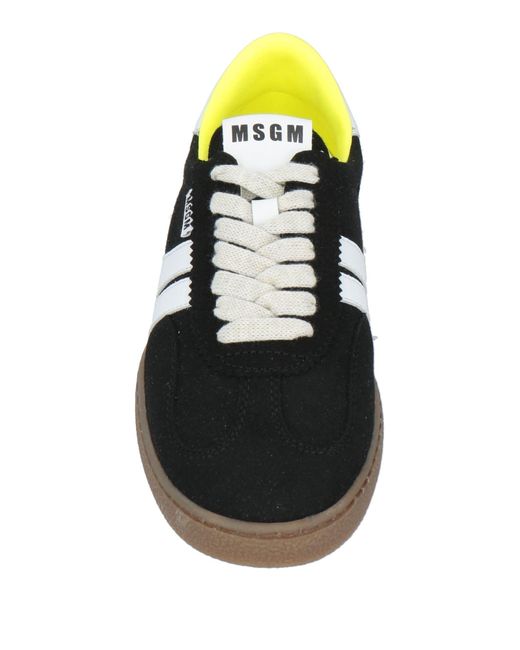 MSGM Black Sneakers Textile Fibers
