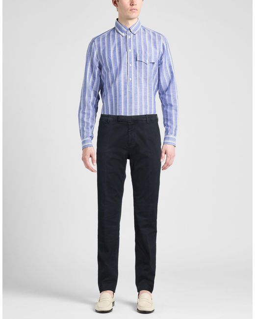 Dunhill Blue Pants Cotton, Elastane for men