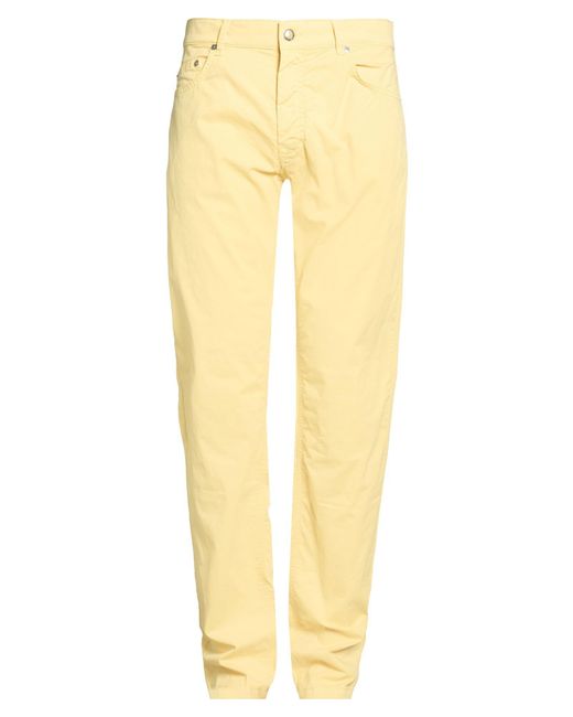 Harmont & Blaine Yellow Pants Cotton, Elastane for men