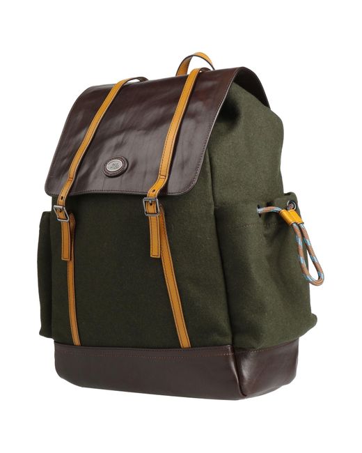 The Bridge Black Backpack Textile Fibers, Leather for men